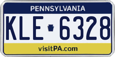 PA license plate KLE6328