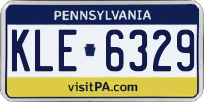 PA license plate KLE6329