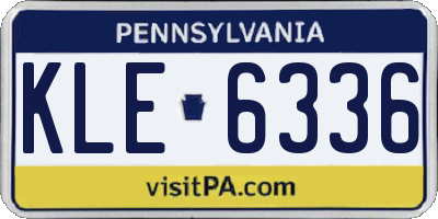 PA license plate KLE6336
