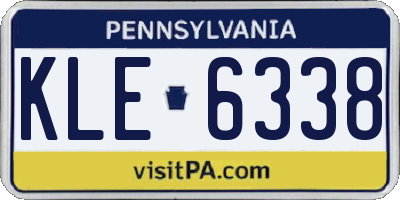 PA license plate KLE6338