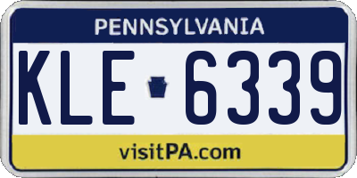 PA license plate KLE6339