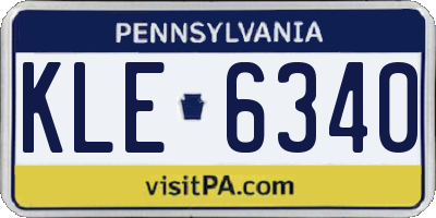 PA license plate KLE6340
