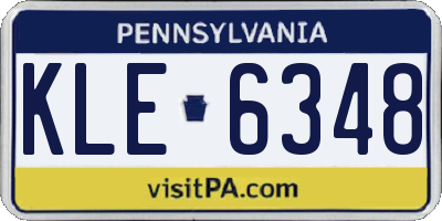 PA license plate KLE6348