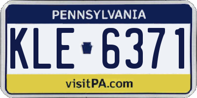 PA license plate KLE6371