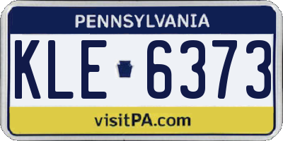 PA license plate KLE6373