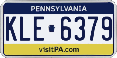 PA license plate KLE6379
