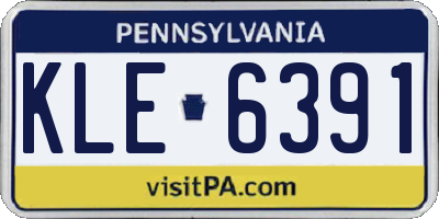 PA license plate KLE6391