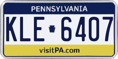 PA license plate KLE6407