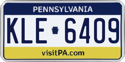 PA license plate KLE6409
