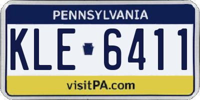 PA license plate KLE6411