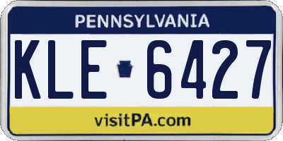 PA license plate KLE6427