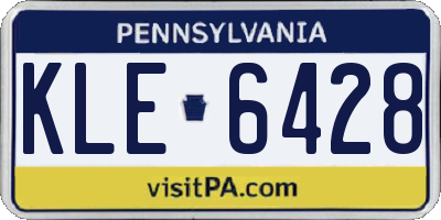PA license plate KLE6428