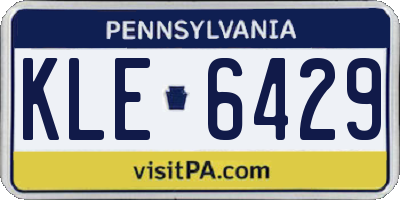 PA license plate KLE6429