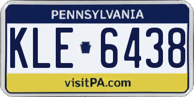 PA license plate KLE6438