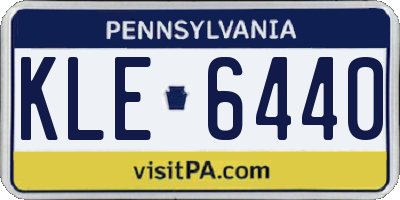 PA license plate KLE6440