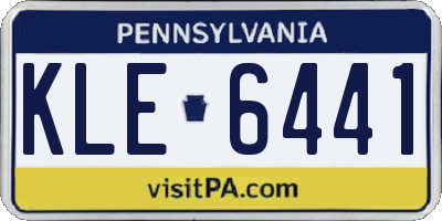 PA license plate KLE6441