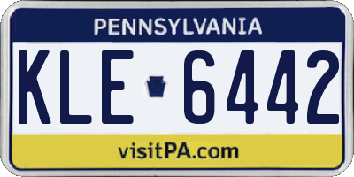 PA license plate KLE6442