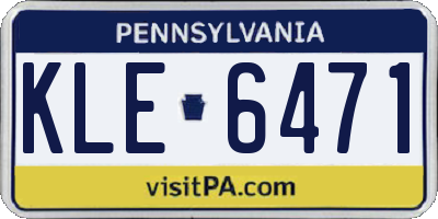 PA license plate KLE6471
