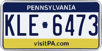 PA license plate KLE6473