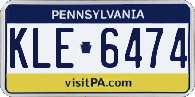 PA license plate KLE6474