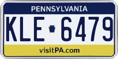 PA license plate KLE6479