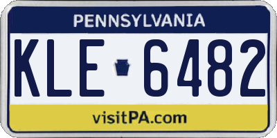 PA license plate KLE6482