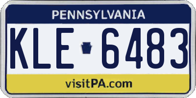 PA license plate KLE6483
