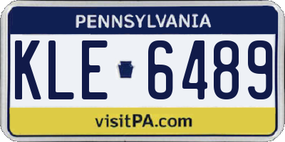 PA license plate KLE6489