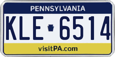 PA license plate KLE6514