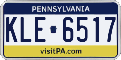 PA license plate KLE6517
