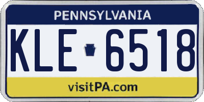 PA license plate KLE6518
