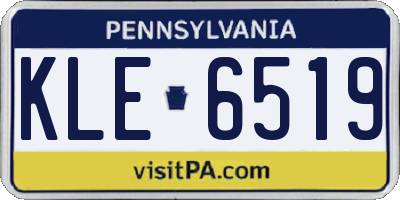 PA license plate KLE6519