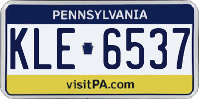 PA license plate KLE6537