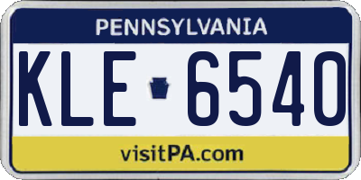 PA license plate KLE6540