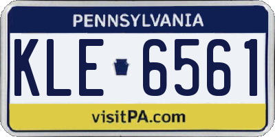 PA license plate KLE6561