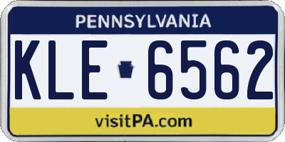PA license plate KLE6562