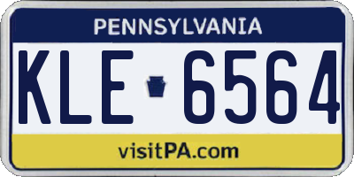 PA license plate KLE6564