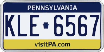 PA license plate KLE6567