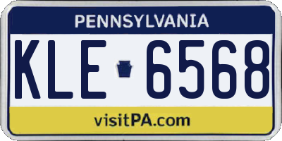 PA license plate KLE6568