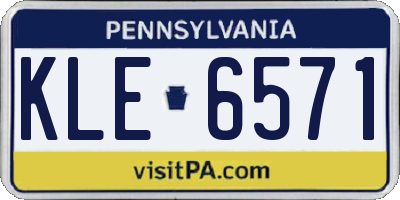 PA license plate KLE6571