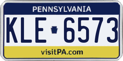 PA license plate KLE6573