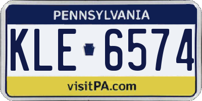 PA license plate KLE6574