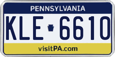 PA license plate KLE6610