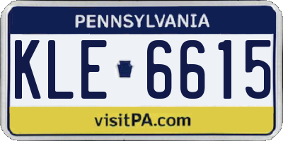 PA license plate KLE6615