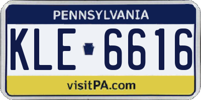 PA license plate KLE6616