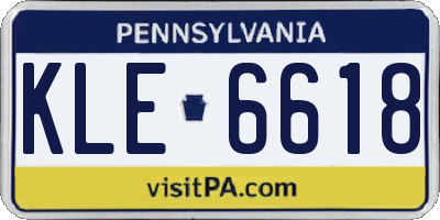 PA license plate KLE6618
