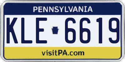 PA license plate KLE6619