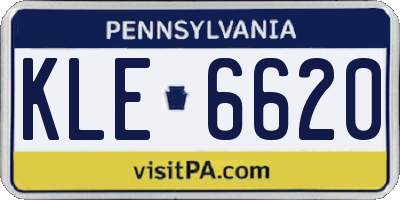 PA license plate KLE6620