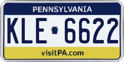 PA license plate KLE6622