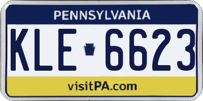 PA license plate KLE6623